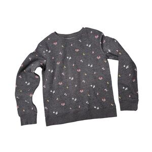 Jumping Beans Gray Floral Sweater Size 8